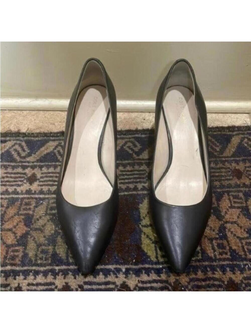 Cole Haan Grand OS Black Pointed Toe Small Stiletto Heels Business Work